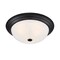 Designers Fountain 15in 3-Light Oil Rubbed Bronze Interior Ceiling Light Flush Mount with Etched Glass Shade 1257L-ORB-W - alternate 1